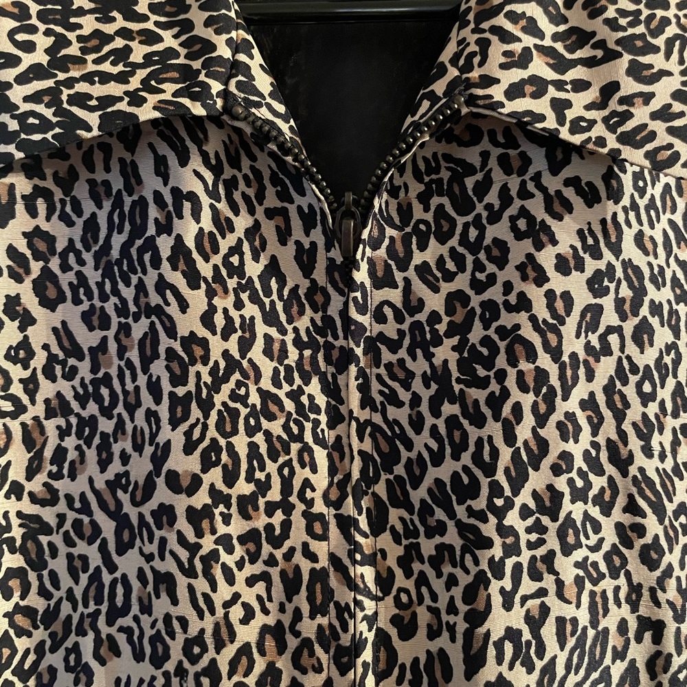 Silkland 100% Pure Silk Leopard Print Sleeveless Vest - Picture 4 of 5